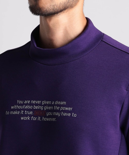 NICOLE CLUB FOR MEN（ニコルクラブフォーメン）の「【NICOLE SPORTS】ロゴプリントモックネックプルオーバー（その他トップス・メンズ・オフホワイト/パープル/キナリ/ブラック・MEDIUM/X-LARGE/LARGE）」の14枚目の写真