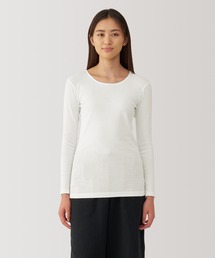 （綿１００％）婦人　あったか綿　クルーネック長袖Ｔシャツ