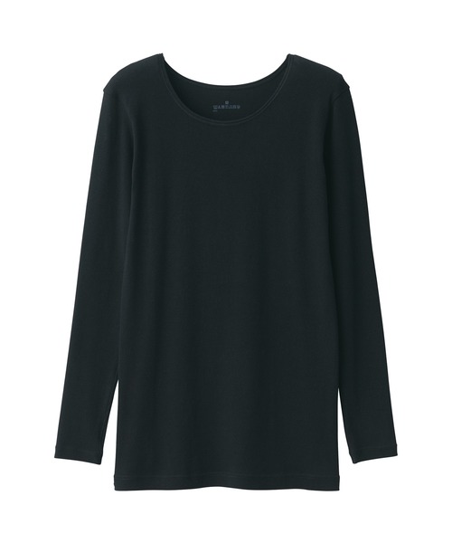 無印良品（ムジルシリョウヒン）の「（綿１００％）婦人　あったか綿　クルーネック長袖Ｔシャツ（インナーウェア/肌着・レディース・ブラック/ライトベージュ/ブラウン系/オフホワイト・S/M/L/XL）」の15枚目の写真