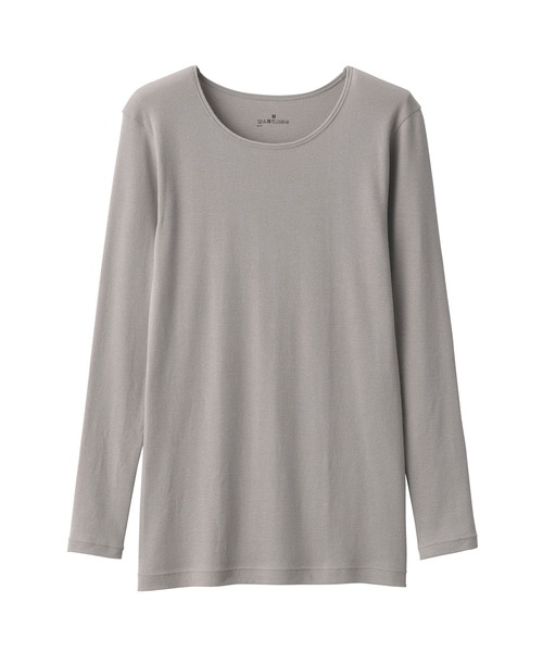 無印良品（ムジルシリョウヒン）の「（綿１００％）婦人　あったか綿　クルーネック長袖Ｔシャツ（インナーウェア/肌着・レディース・ブラック/ライトベージュ/ブラウン系/オフホワイト・S/M/L/XL）」の21枚目の写真