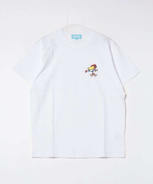 RILY☆TBLロゴＴシャツ☆白Ｓサイズ セール】TREAL/トゥリール ワンポイント刺繡 レギュラー