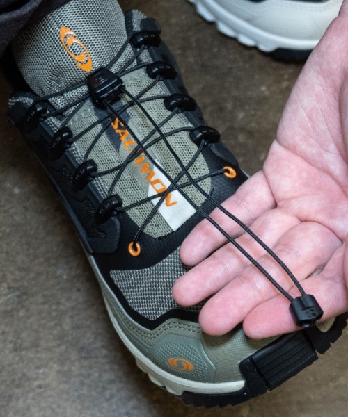 SALOMON（サロモン）の「SALOMON QUICKLACE KIT / サロモン クイックレースキット（シューズアクセサリー・メンズ・レッド・ONE SIZE）」の4枚目の写真