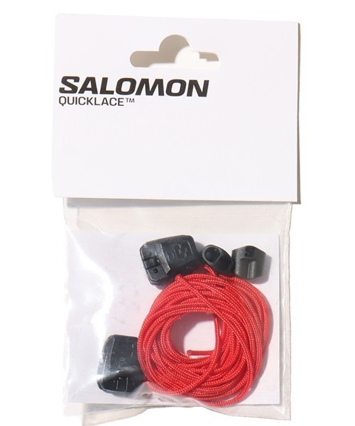 SALOMON（サロモン）の「SALOMON QUICKLACE KIT / サロモン クイックレースキット（シューズアクセサリー・メンズ・レッド・ONE SIZE）」の2枚目の写真