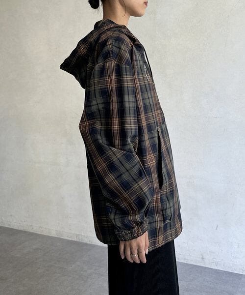 CPCM（シーピーシーエム）の「チェックアノラックパーカー（シャツ/ブラウス・レディース・カーキ/グリーン・FREE）」の15枚目の写真