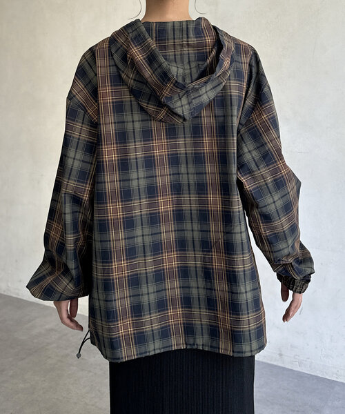 CPCM（シーピーシーエム）の「チェックアノラックパーカー（シャツ/ブラウス・レディース・カーキ/グリーン・FREE）」の16枚目の写真