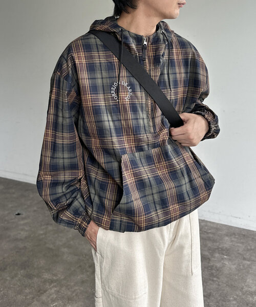 CPCM（シーピーシーエム）の「チェックアノラックパーカー（シャツ/ブラウス・レディース・カーキ/グリーン・FREE）」の17枚目の写真