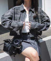 WEGO/ドロストデニムショートシャツ
