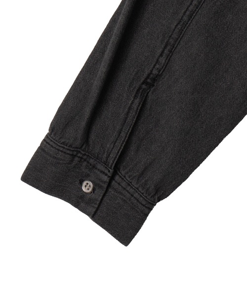 WEGO（ウィゴー）の「WEGO/ドロストデニムショートシャツ（シャツ/ブラウス・レディース・コバルトブルー/ブラック系2・FREE）」の3枚目の写真