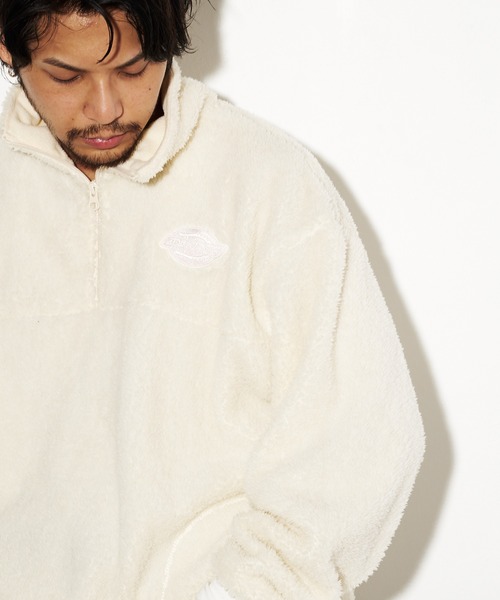 Dickies（ディッキーズ）の「Dickies FLEECE HALFZIP PULLOVER / ディッキーズ フリース ハーフジップ プルオーバー（その他アウター・メンズ・ネイビー/オレンジ/オフホワイト/ブラック/オリーブ・M/S/XL/L）」の8枚目の写真