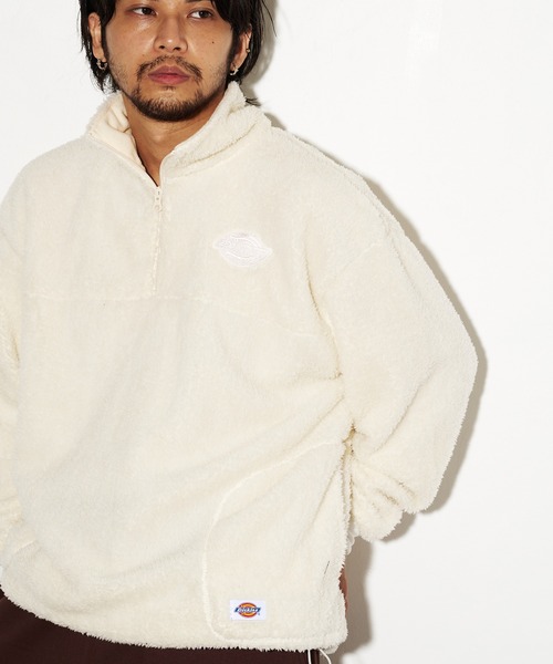 Dickies（ディッキーズ）の「Dickies FLEECE HALFZIP PULLOVER / ディッキーズ フリース ハーフジップ プルオーバー（その他アウター・メンズ・ネイビー/オレンジ/オフホワイト/ブラック/オリーブ・M/S/XL/L）」の9枚目の写真