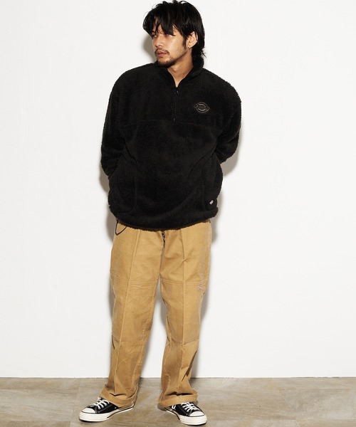 Dickies（ディッキーズ）の「Dickies FLEECE HALFZIP PULLOVER / ディッキーズ フリース ハーフジップ プルオーバー（その他アウター・メンズ・ネイビー/オレンジ/オフホワイト/ブラック/オリーブ・M/S/XL/L）」の17枚目の写真