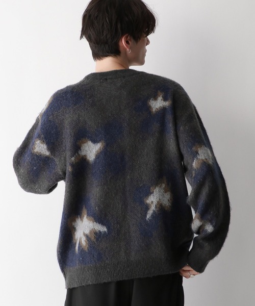 RAGEBLUE（レイジブルー）の「Pattern mohair knit over loose pullover/総柄/モヘヤクルーネックニット（ニット/セーター・メンズ・グレー系その他/ブラック系その他/グリーン系その他/ブルー系その他/ブラウン系その他/ブルー系その他2・SMALL/MEDIUM/LARGE）」の17枚目の写真