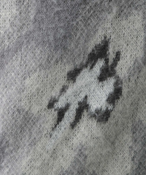 RAGEBLUE（レイジブルー）の「Pattern mohair knit over loose pullover/総柄/モヘヤクルーネックニット（ニット/セーター・メンズ・グレー系その他/ブラック系その他/グリーン系その他/ブルー系その他/ブラウン系その他/ブルー系その他2・SMALL/MEDIUM/LARGE）」の9枚目の写真