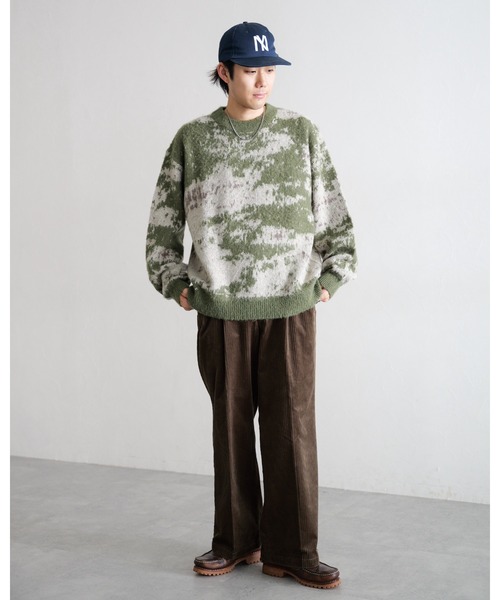 【セール】Pattern mohair knit over loose pullover/総柄/モヘヤクルーネックニット（ニット/セーター）｜RAGEBLUE（レイジブルー）
