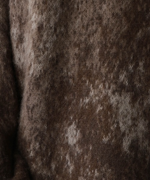 【セール】Pattern mohair knit over loose pullover/総柄/モヘヤクルーネックニット（ニット/セーター）｜RAGEBLUE（レイジブルー）