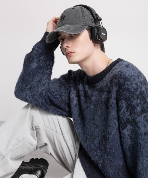 【セール】Pattern mohair knit over loose pullover/総柄/モヘヤクルーネックニット（ニット/セーター）｜RAGEBLUE（レイジブルー）