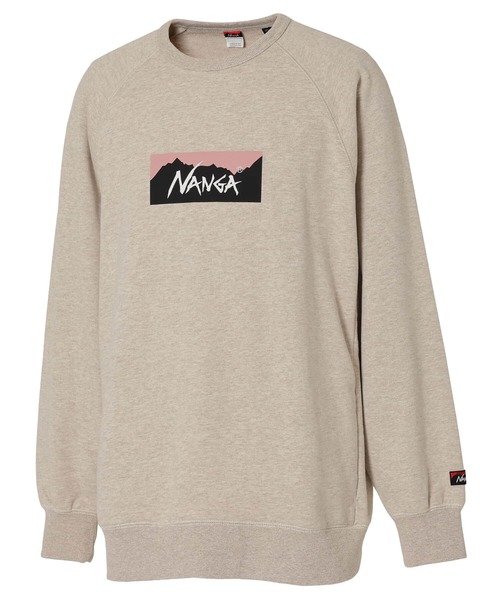 NANGA（ナンガ）の「ECO HYBRID BOX LOGO SWEATSHIRT/エコハイブリッド ボックスロゴ スウェットシャツ（スウェット・メンズ・ブラック/セージグリーン/オートミール/ライトグレー/ホワイト/ブラック系その他/オレンジ・S/M/L/XL）」の22枚目の写真