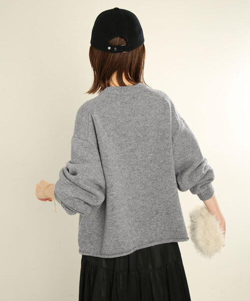 SLOBE IENA（スローブイエナ）の「Bonjour paris ロゴニット（ニット