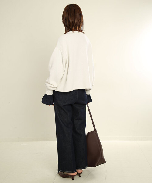 SLOBE IENA（スローブイエナ）の「Bonjour paris ロゴニット（ニット