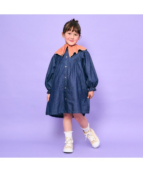 Seraph(セラフ)の「ラッフルカラートップス(Tシャツ/カットソー・キッズ・オフホワイト/ミント/オレンジ・90/100/110/120/80/130/140)」の4枚目の写真