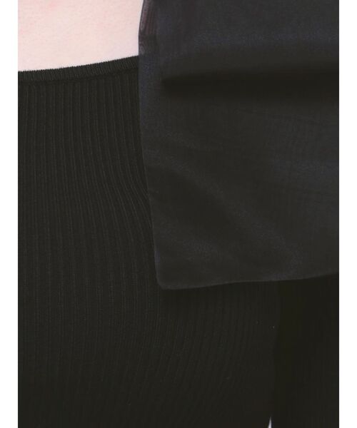 MERCURYDUO(マーキュリーデュオ)の「ショルダーリボンオフショルロングスリーブニット(ニット/セーター・レディース・チャコールグレー/ブラック/オフホワイト/ライトグレー・FREE)」の14枚目の写真