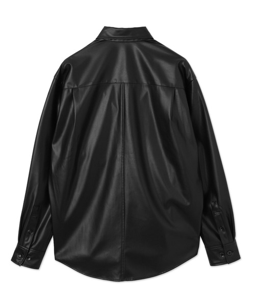 THE STANDARD(ザスタンダード)の「THE STANDARD/シンセティックレザーロングスリーブシャツ(シャツ/ブラウス・メンズ・ブラック・MEDIUM/LARGE)」の18枚目の写真