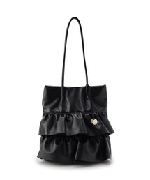 OPAQUE.CLIP | 【A4サイズ対応】合皮ティアードフリルトートバッグ(トートバッグ)