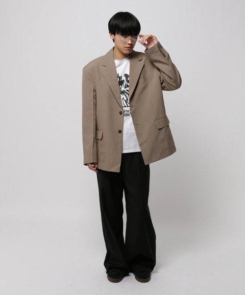 3.3 Field Trip （3.3フィールドトリップ）の「3.3 Field Trip／バックボタンジャケット（テーラードジャケット・メンズ・ベージュ/ブラック・MEDIUM）」の3枚目の写真