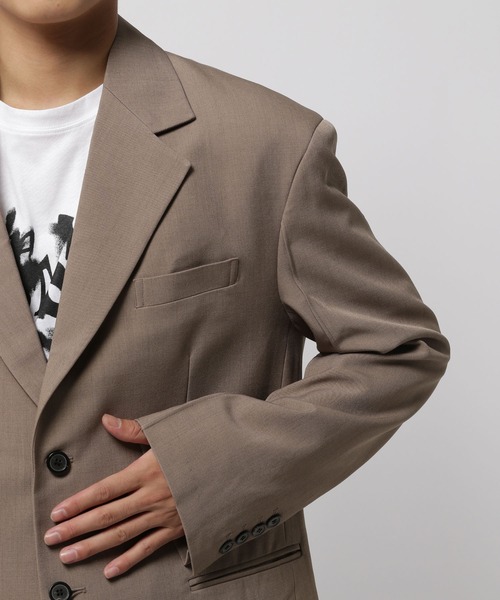 3.3 Field Trip （3.3フィールドトリップ）の「3.3 Field Trip／バックボタンジャケット（テーラードジャケット・メンズ・ベージュ/ブラック・MEDIUM）」の19枚目の写真