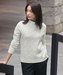 【WEB限定カラーあり・洗える】CAT ハイネックプルオーバー ニット