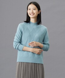 【WEB限定カラーあり・洗える】CAT ハイネックプルオーバー ニット