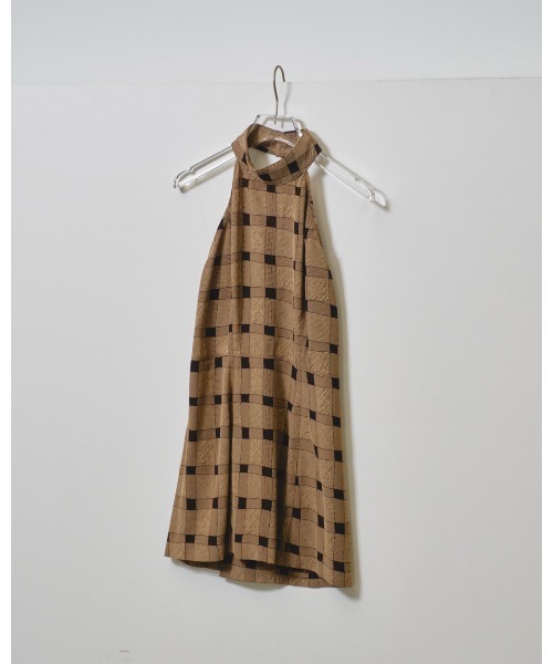 トップス TODAYFUL Halterneck Checkjaquard Top Halterneck Checkjaquard Top(FREE BLACK): TODAYFUL: WOMENS