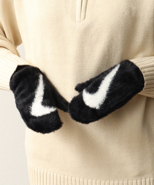 NIKE(ナイキ)の「【NIKE/ナイキ 】プラッシュ ニットミトン(手袋・メンズ・ブラック/ネイビー・XS/S)」の3枚目の写真