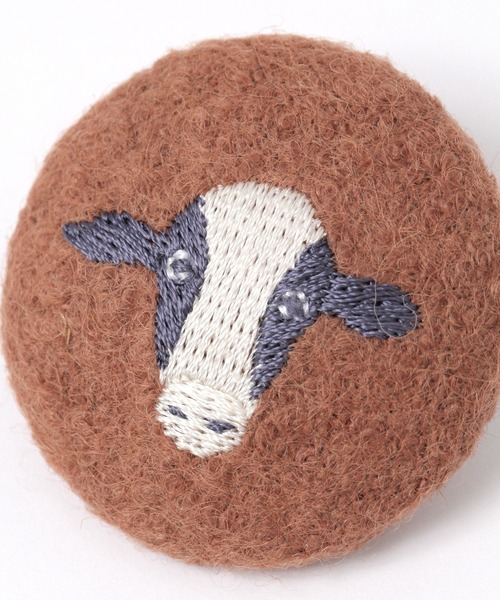 studio CLIP（スタディオクリップ）の「刺繍ブローチ（ブローチ/コサージュ・レディース・ブラウン/ライトブルー/ライトグリーン・FREE）」の7枚目の写真