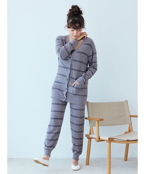 ジェラートピケ ホットスムーズィー　ボーダーカーディガン 　パンツ　セット Amazon | [ジェラート ピケ] HOMMEホットスムーズィーボーダー