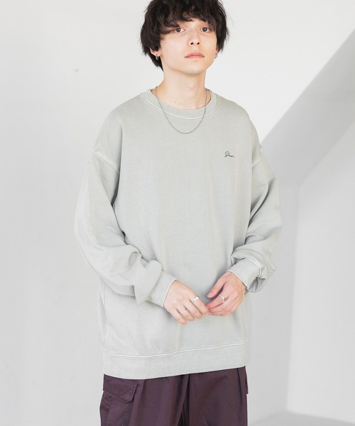 RAGEBLUE（レイジブルー）の「フラワープリント/ピグメントオーバーサイズスウェット（スウェット・メンズ・グレー系その他/その他19/ブルー・MEDIUM/LARGE）」の13枚目の写真