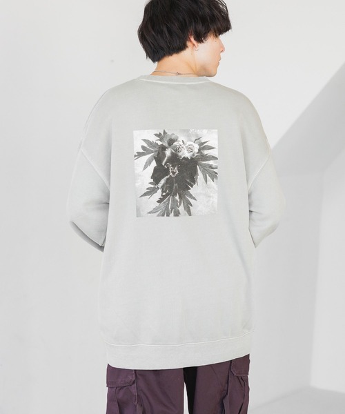 RAGEBLUE（レイジブルー）の「フラワープリント/ピグメントオーバーサイズスウェット（スウェット・メンズ・グレー系その他/その他19/ブルー・MEDIUM/LARGE）」の15枚目の写真