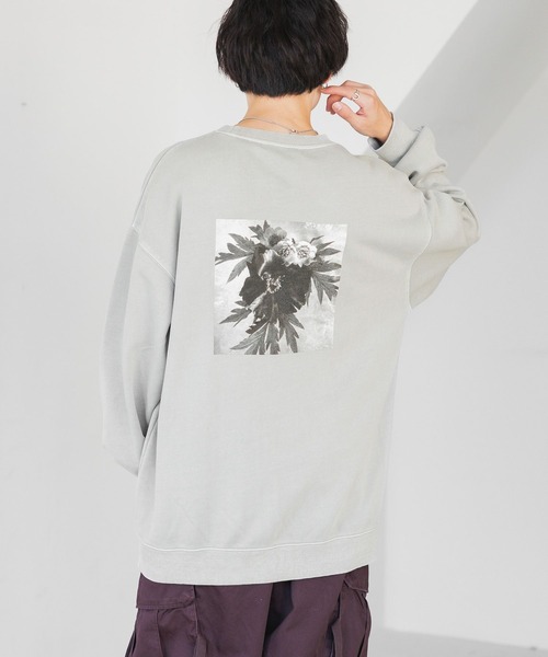 RAGEBLUE（レイジブルー）の「フラワープリント/ピグメントオーバーサイズスウェット（スウェット・メンズ・グレー系その他/その他19/ブルー・MEDIUM/LARGE）」の16枚目の写真