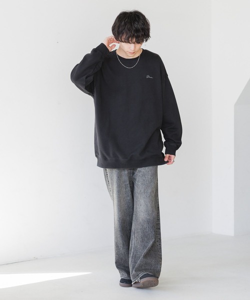 RAGEBLUE（レイジブルー）の「フラワープリント/ピグメントオーバーサイズスウェット（スウェット・メンズ・グレー系その他/その他19/ブルー・MEDIUM/LARGE）」の17枚目の写真