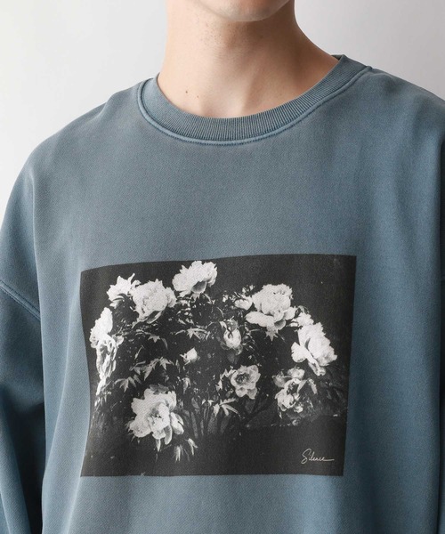 RAGEBLUE（レイジブルー）の「フラワープリント/ピグメントオーバーサイズスウェット（スウェット・メンズ・グレー系その他/その他19/ブルー・MEDIUM/LARGE）」の7枚目の写真