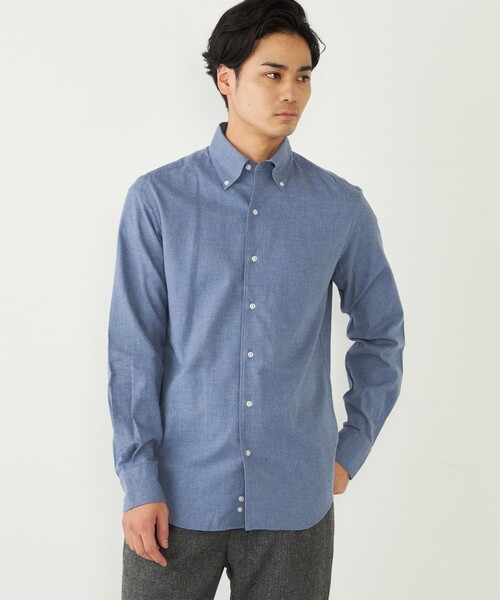 SHIPS Colors:〈洗濯機可能〉ボタンダウン ソリッド ネルシャツ（シャツ/ブラウス）｜SHIPS Colors（シップス カラーズ）