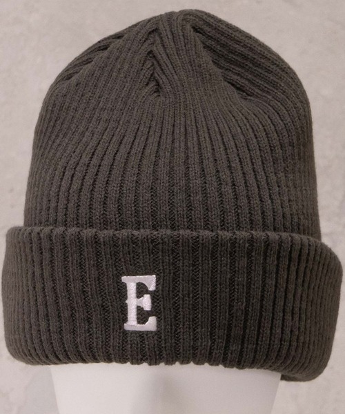 EDWIN（エドウィン）の「EDWIN ロゴ刺繍リブニットワッチ（ニットキャップ/ビーニー・メンズ・ブラック/グレー/ベージュ・フリー）」の2枚目の写真