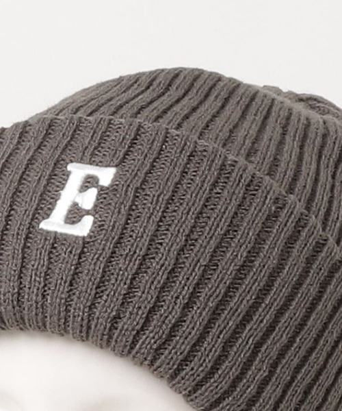 EDWIN（エドウィン）の「EDWIN ロゴ刺繍リブニットワッチ（ニットキャップ/ビーニー・メンズ・ブラック/グレー/ベージュ・フリー）」の5枚目の写真