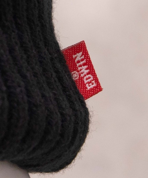 EDWIN（エドウィン）の「EDWIN ロゴ刺繍リブニットワッチ（ニットキャップ/ビーニー・メンズ・ブラック/グレー/ベージュ・フリー）」の10枚目の写真