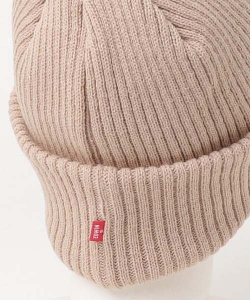 EDWIN（エドウィン）の「EDWIN ロゴ刺繍リブニットワッチ（ニットキャップ/ビーニー・メンズ・ブラック/グレー/ベージュ・フリー）」の13枚目の写真