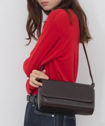 HEILIS | ワンハンドルスクエアフラップショルダーバッグ / スクエアバッグ ハンドバッグ 斜め掛け 韓国 シティガール ノームコア(ハンドバッグ)