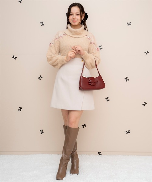 WILLSELECTION(ウィルセレクション)の「ゴールドボタンアシメミニスカート(スカート・レディース・アイボリー/チャコールグレー/ラベンダー・FREE)」の17枚目の写真