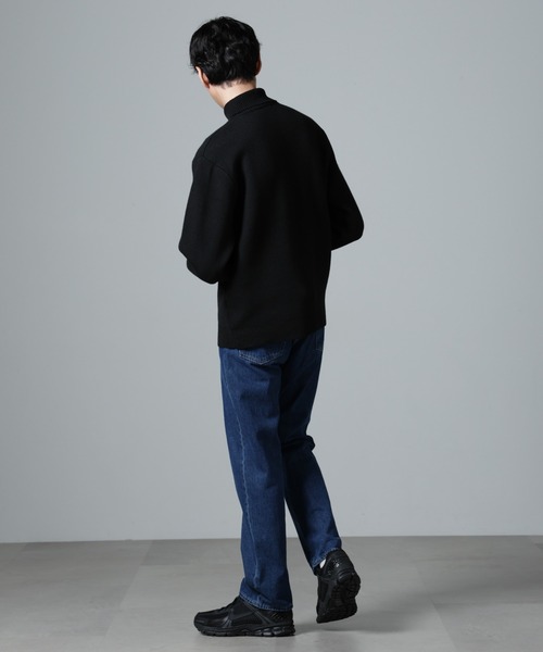 NANO universe(ナノユニバース)の「PBTストレッチタートルニット(ニット/セーター・メンズ・ネイビー/ブラック/グレー・S/M/L)」の12枚目の写真