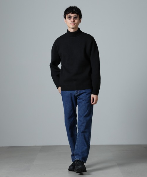 NANO universe(ナノユニバース)の「PBTストレッチタートルニット(ニット/セーター・メンズ・ネイビー/ブラック/グレー・S/M/L)」の9枚目の写真