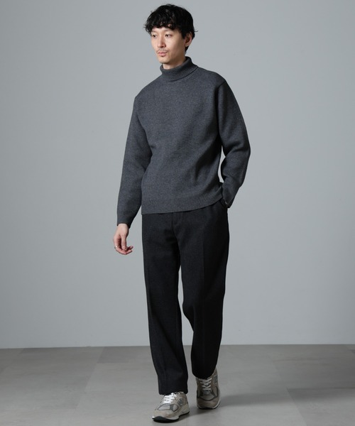 NANO universe(ナノユニバース)の「PBTストレッチタートルニット(ニット/セーター・メンズ・ネイビー/ブラック/グレー・S/M/L)」の17枚目の写真